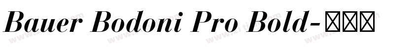 Bauer Bodoni Pro Bold字体转换